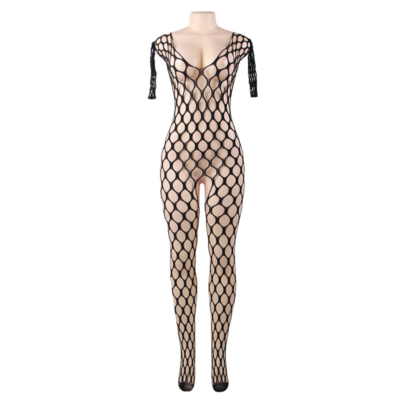 #h3015 Women's Sexy Exotic Lingerie Cut-out Crotchless Fishnets Body Stockings
