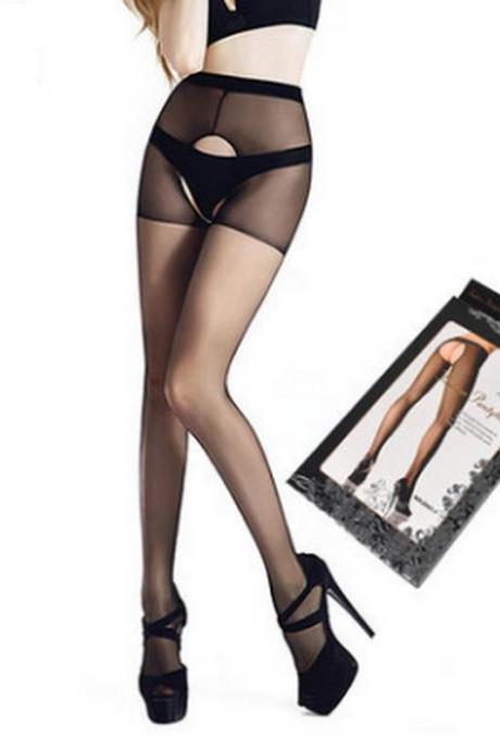 3 Pairs Sexy women's lingerie Pantyhose crotchless tights hosiery